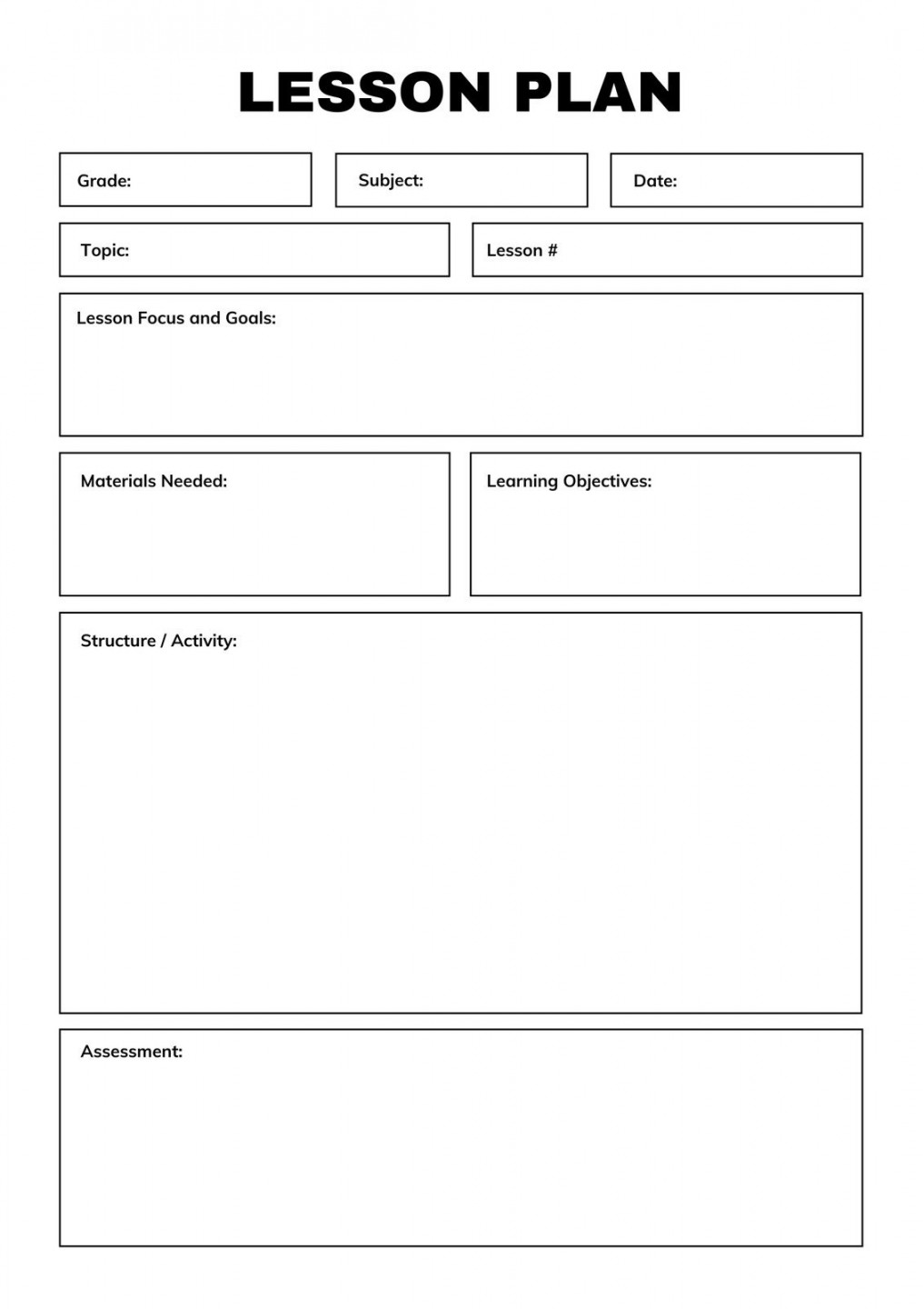 Lesson plan templates you can customize for free  Canva