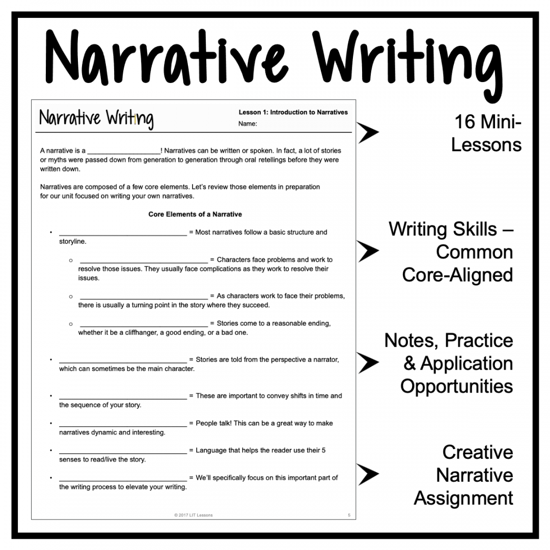 Narrative Writing Lessons for Grades -