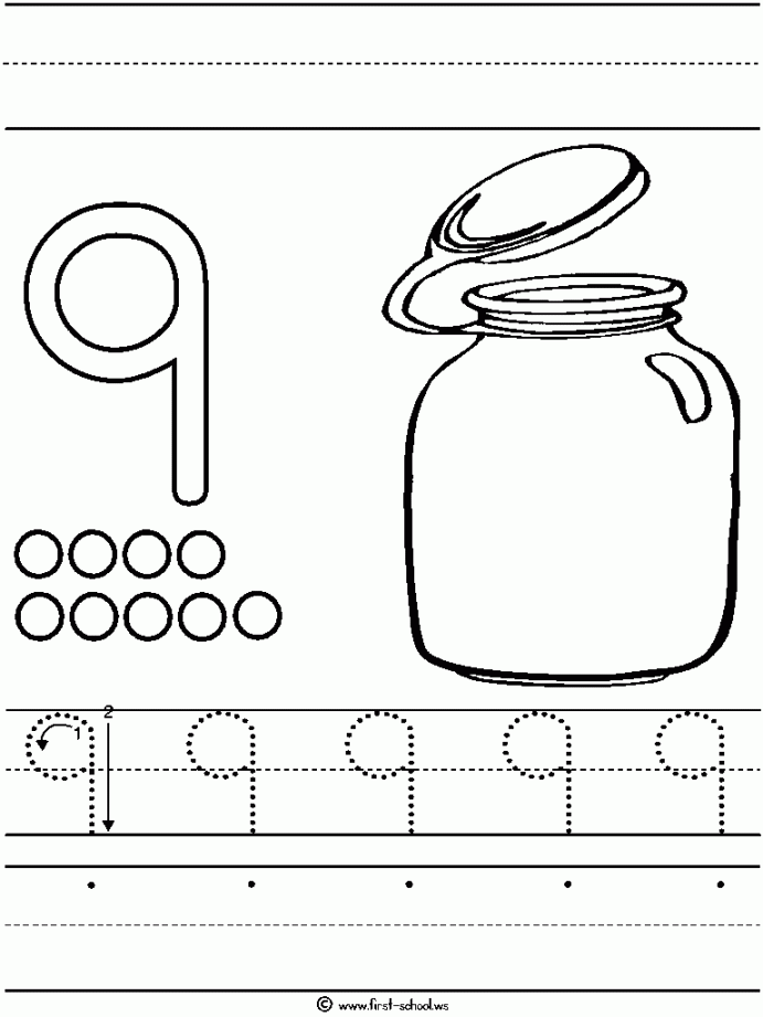 Number Nine Worksheet Preschool Printable Activities B