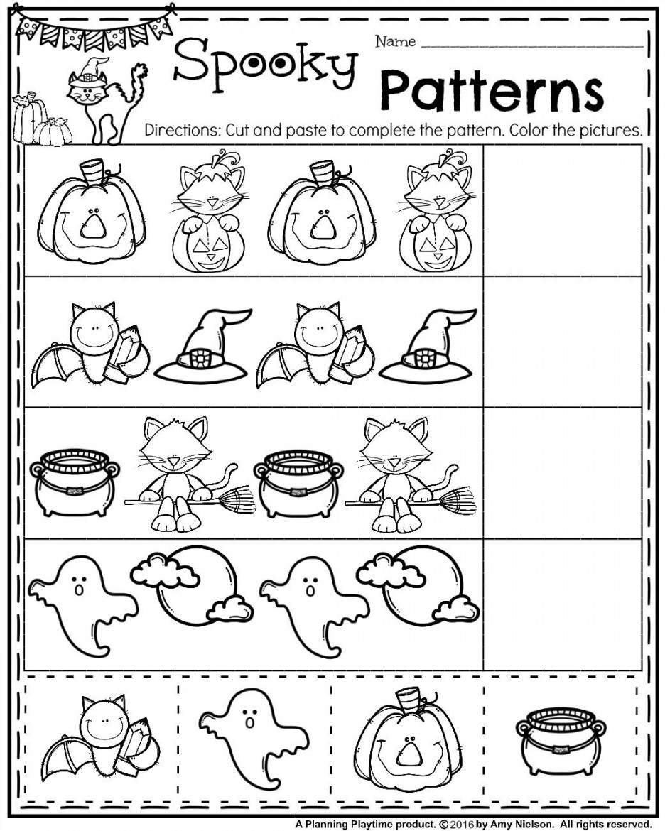 October Preschool Worksheets - Planning Playtime  Halloween