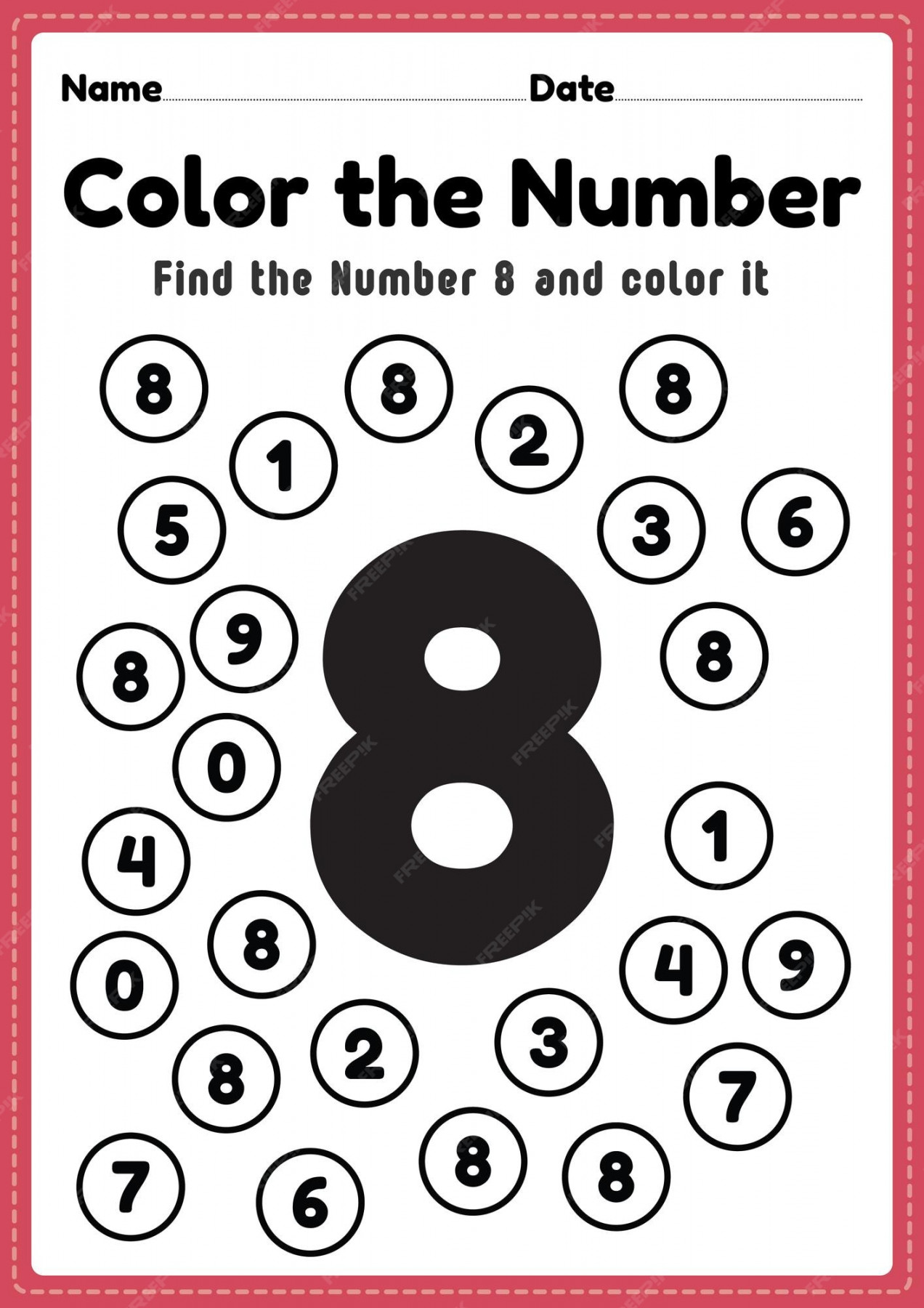 Premium Vector  Number worksheets for kindergarten number