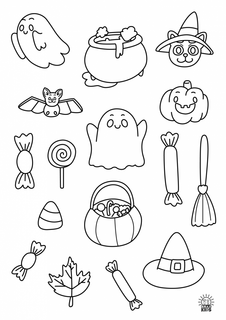 Printable Halloween Cut and Paste Activity for Kids  Amax Kids