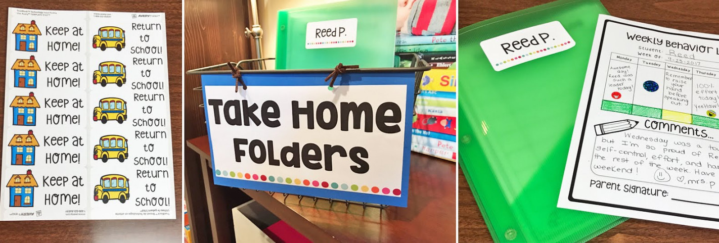 Take Home Folders: Part   TheHappyTeacher