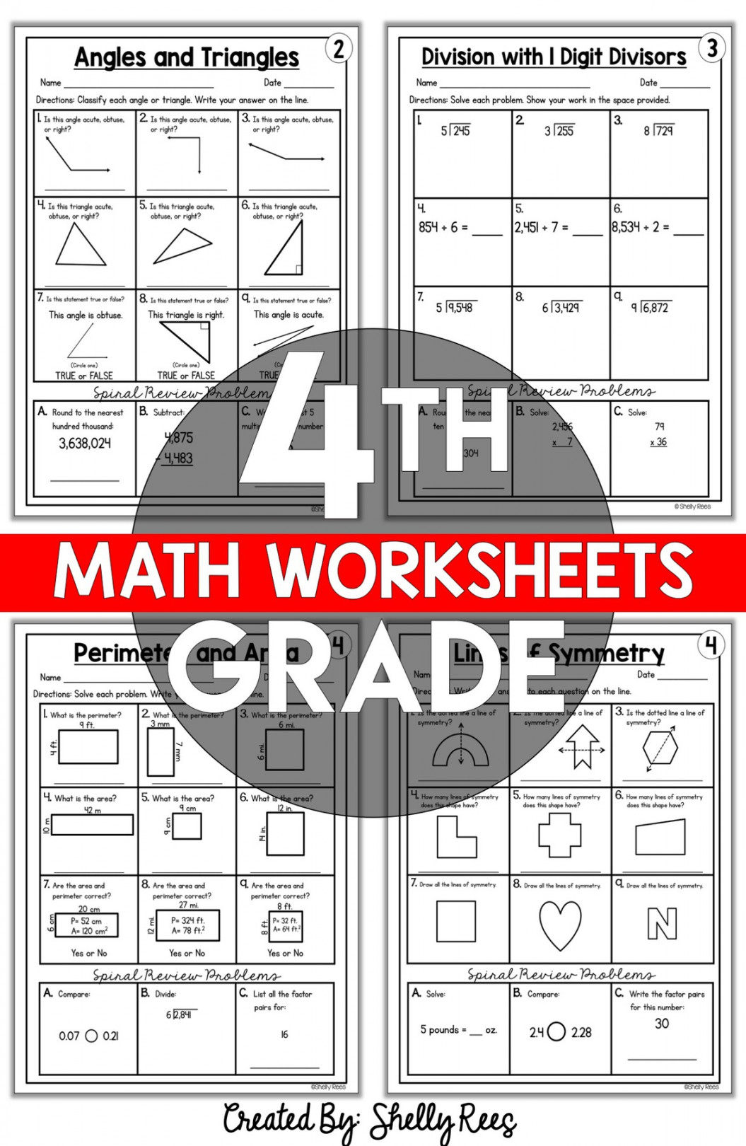 th Grade Math Worksheets Free and Printable - Appletastic Learning