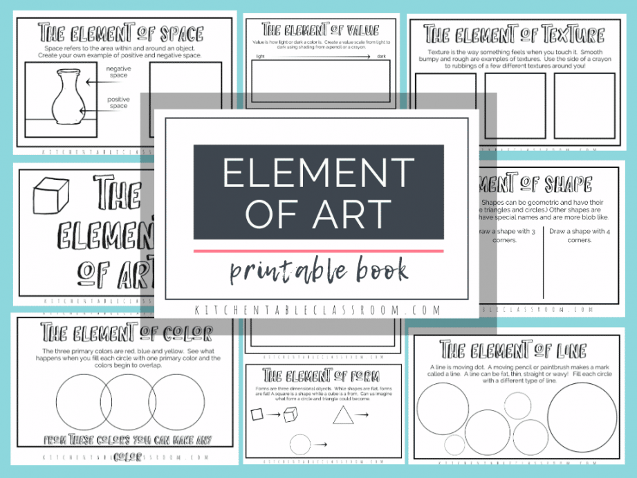 The Formal Elements of Art for Kids with free printable book - The