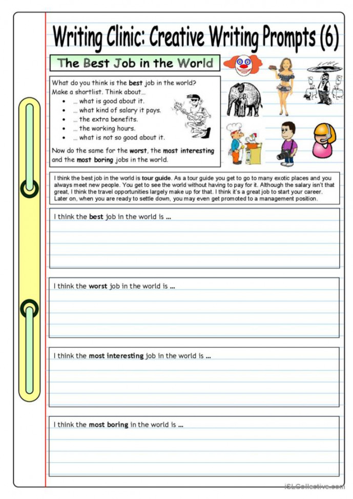 Writing Clinic: Creative Writing Pro: English ESL worksheets pdf