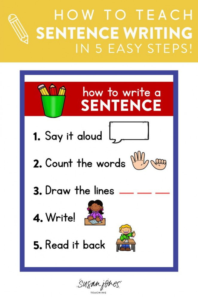 Writing Sentences in First Grade - Susan Jones Teaching  Sentence