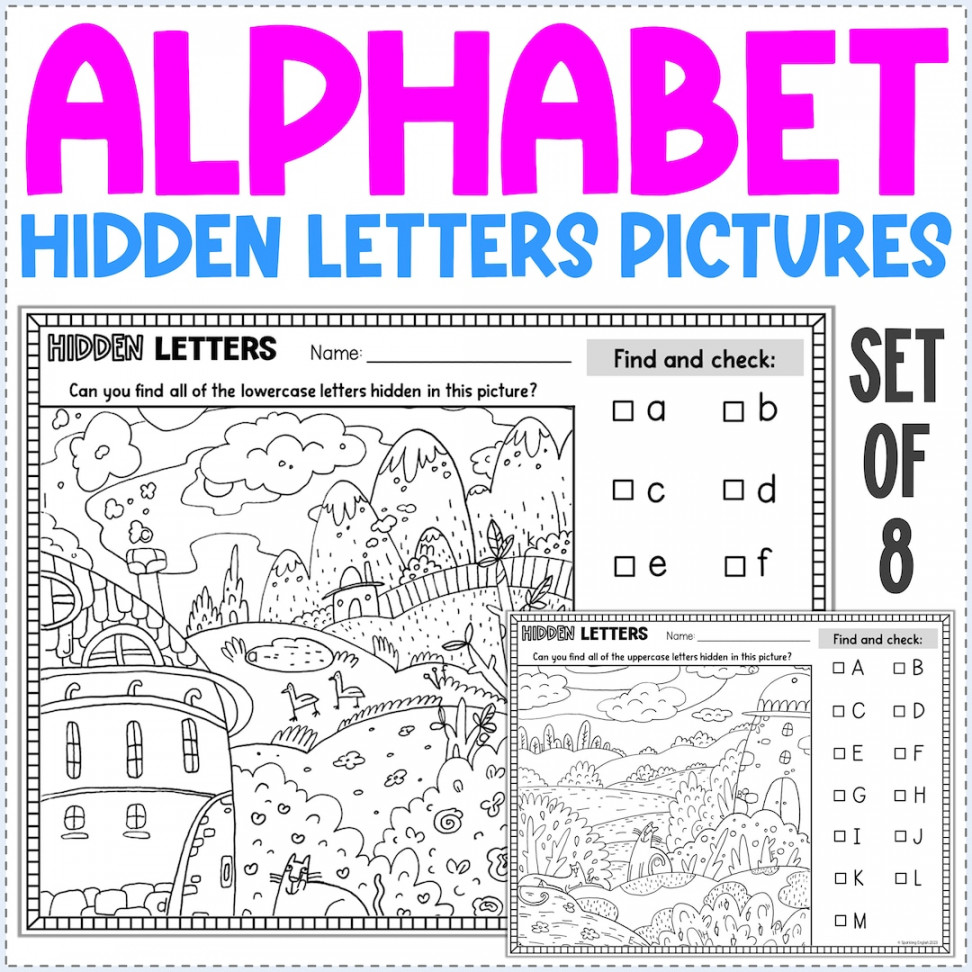 Alphabet Hidden Letters Pictures Letter Recognition Alphabet