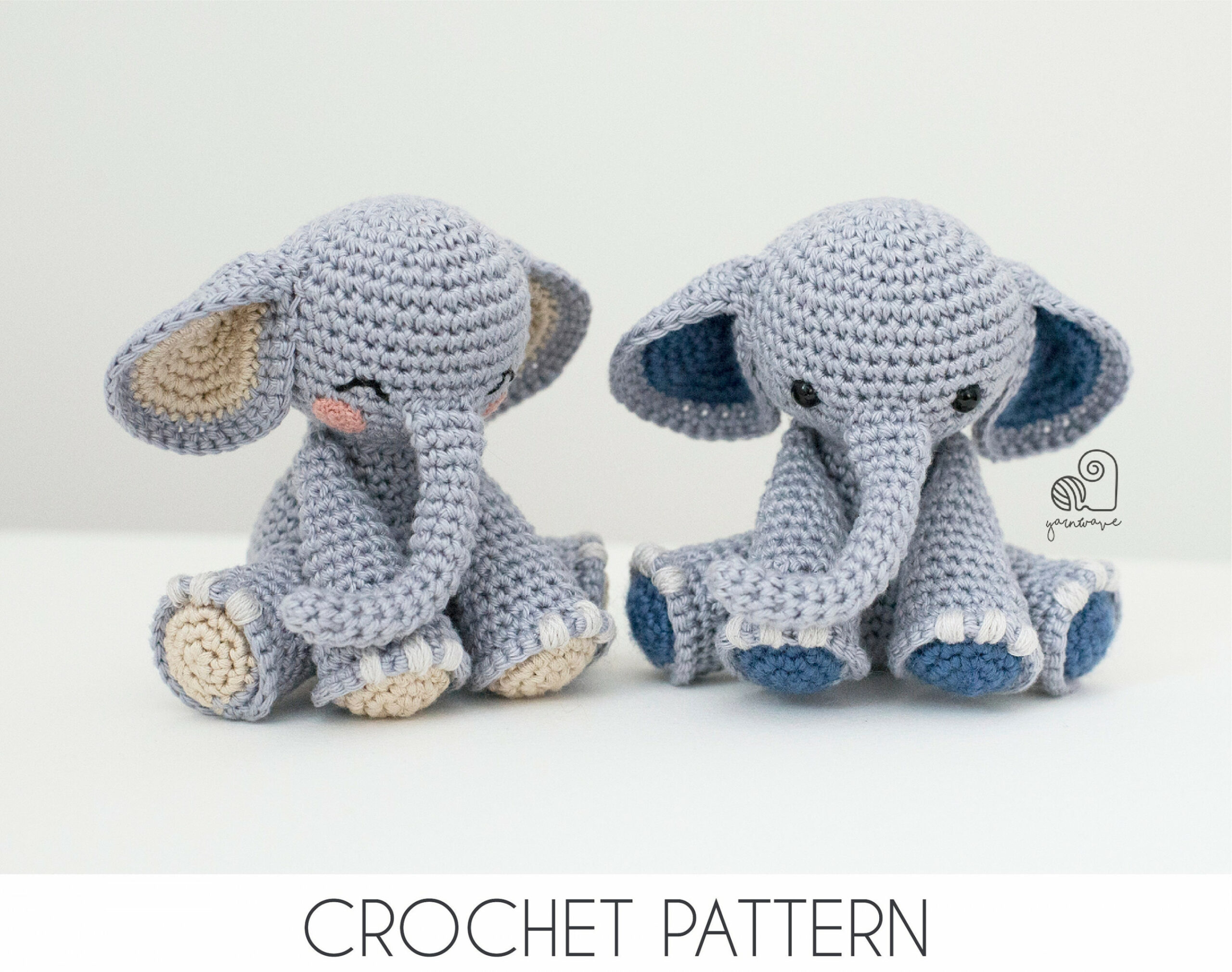 CROCHET PATTERN Joe the Elephant crochet amigurumi stuffed safari