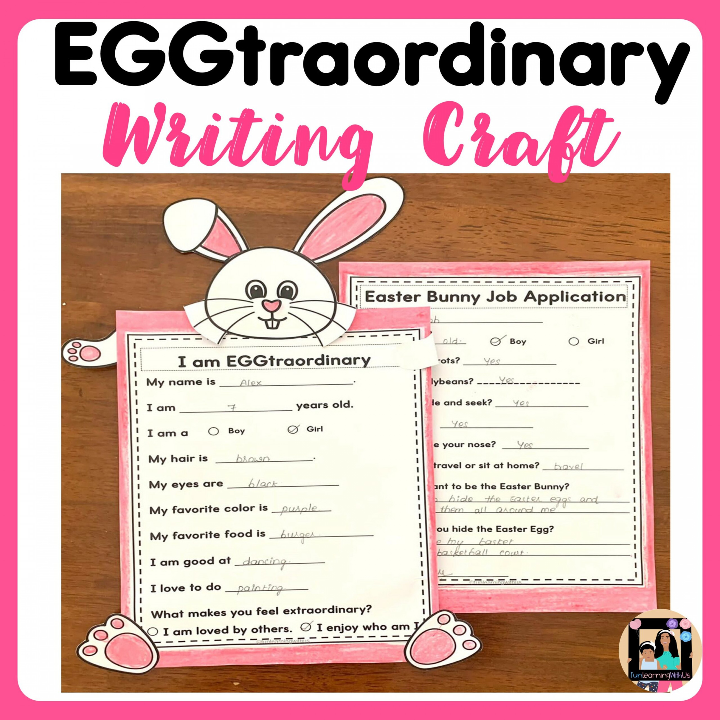 Easter Writing Craft Activity  Easter Bunny Job Application