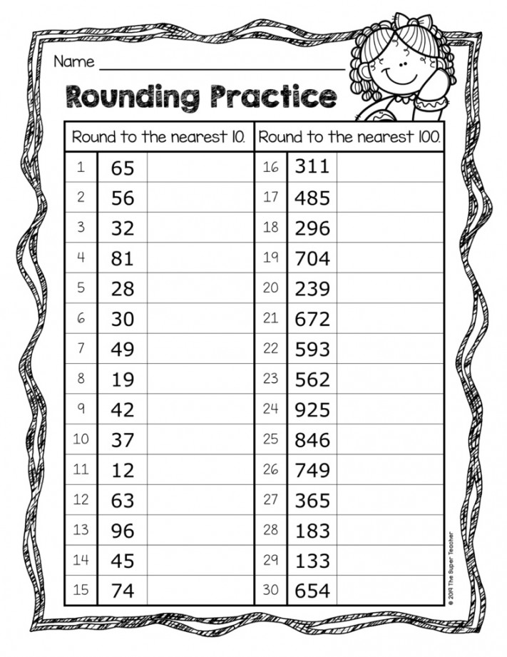 Free Rounding Practice Worksheets - The Super Teacher