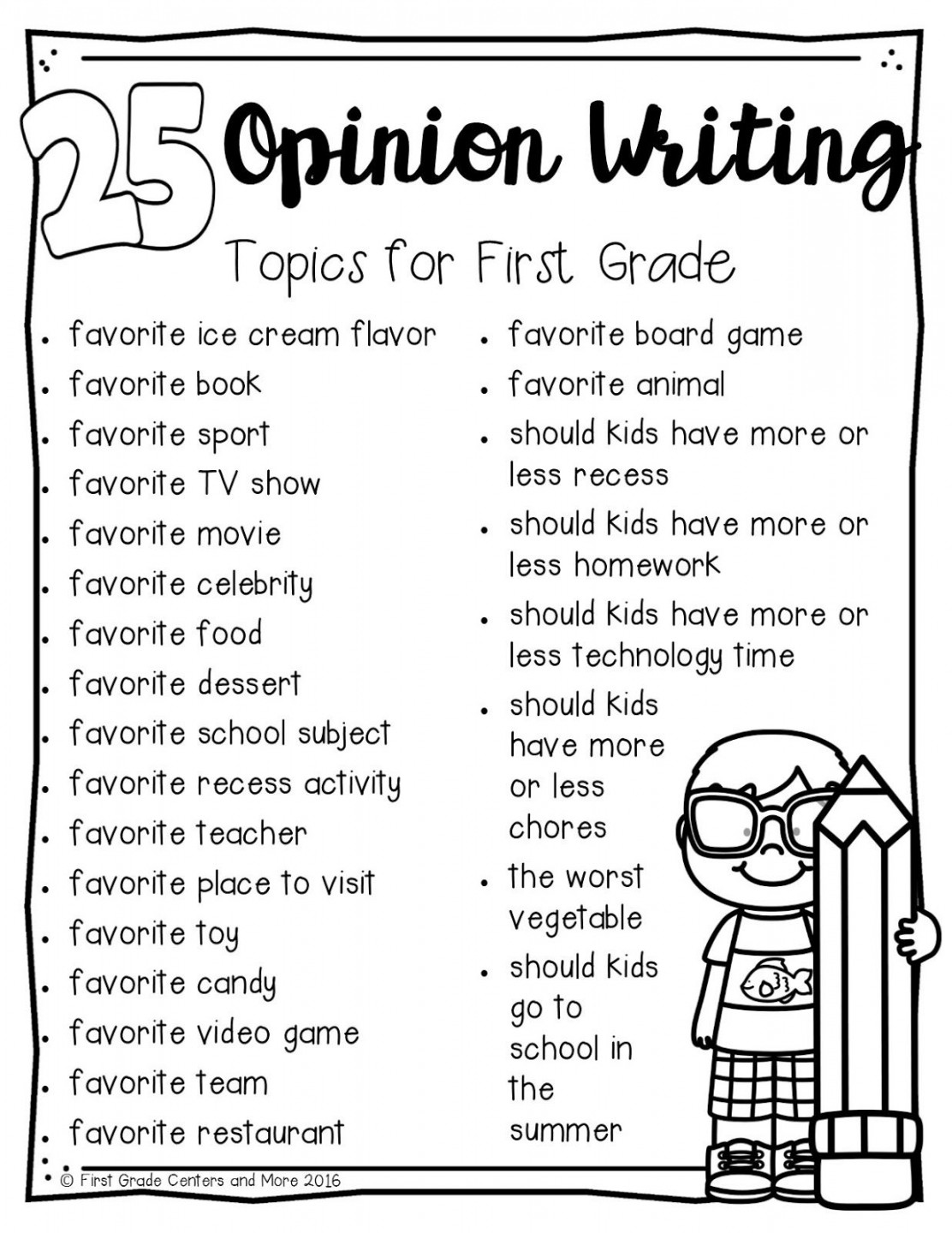 Fun and Engaging Opinion Writing Activities for First Grade