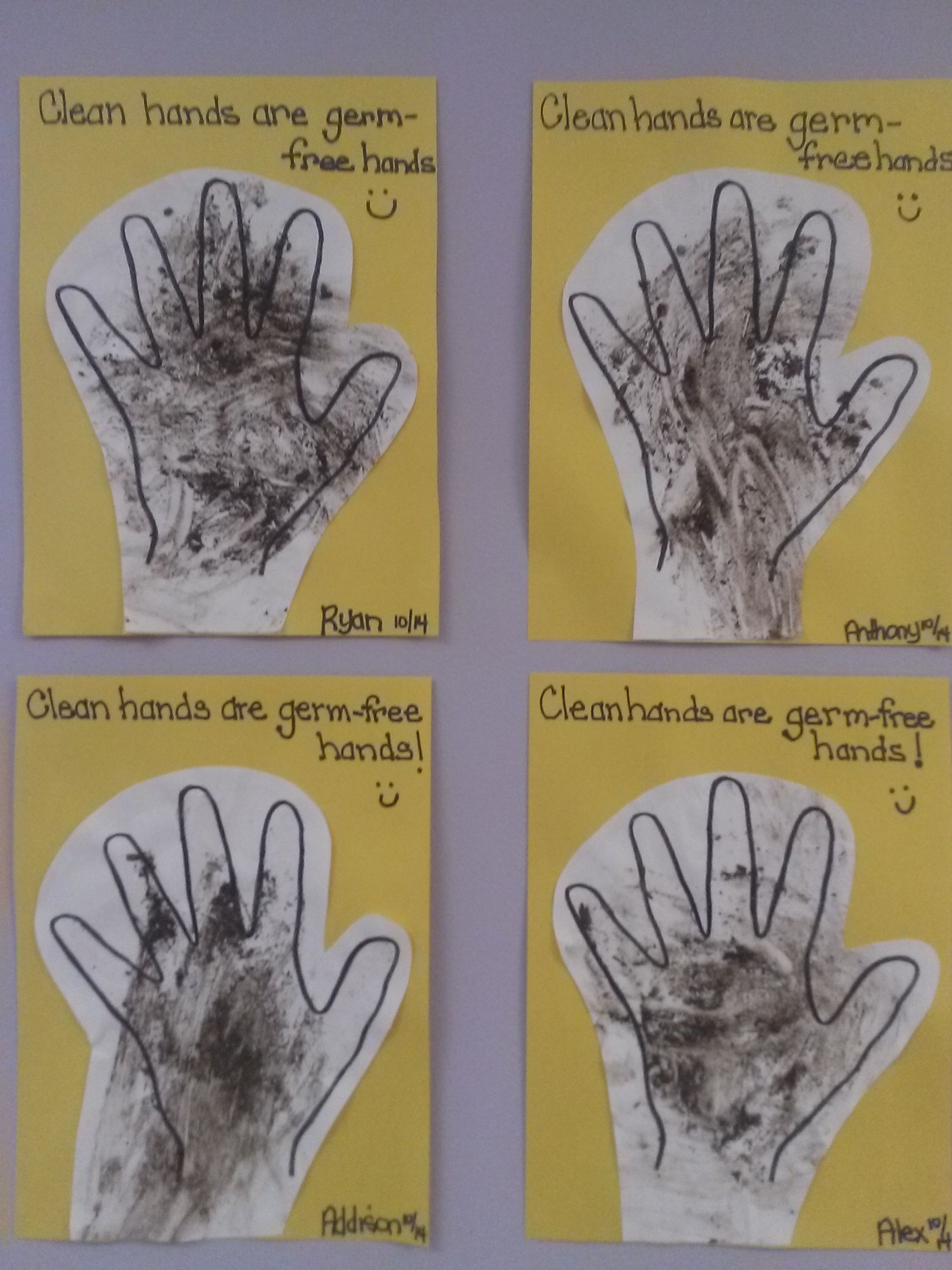 Germ free hands infant art activity  Thanksgiving games for kids