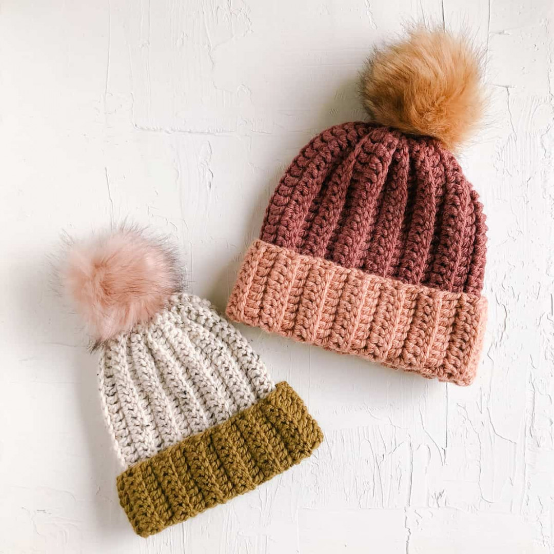 How to Crochet a Hat - Ribbed Beanie for Beginners