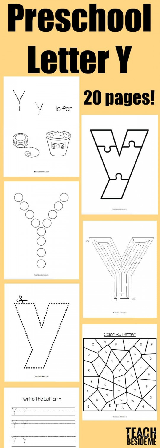 Letter of the Week: Preschool Letter Y Activities - Teach Beside Me