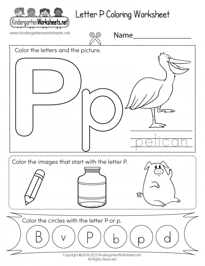 Letter P Coloring Worksheet - Free Printable, Digital, & PDF