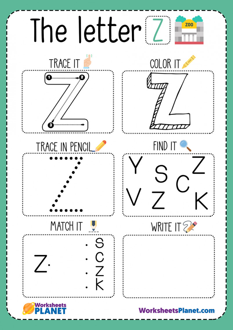 Letter Z Worksheet