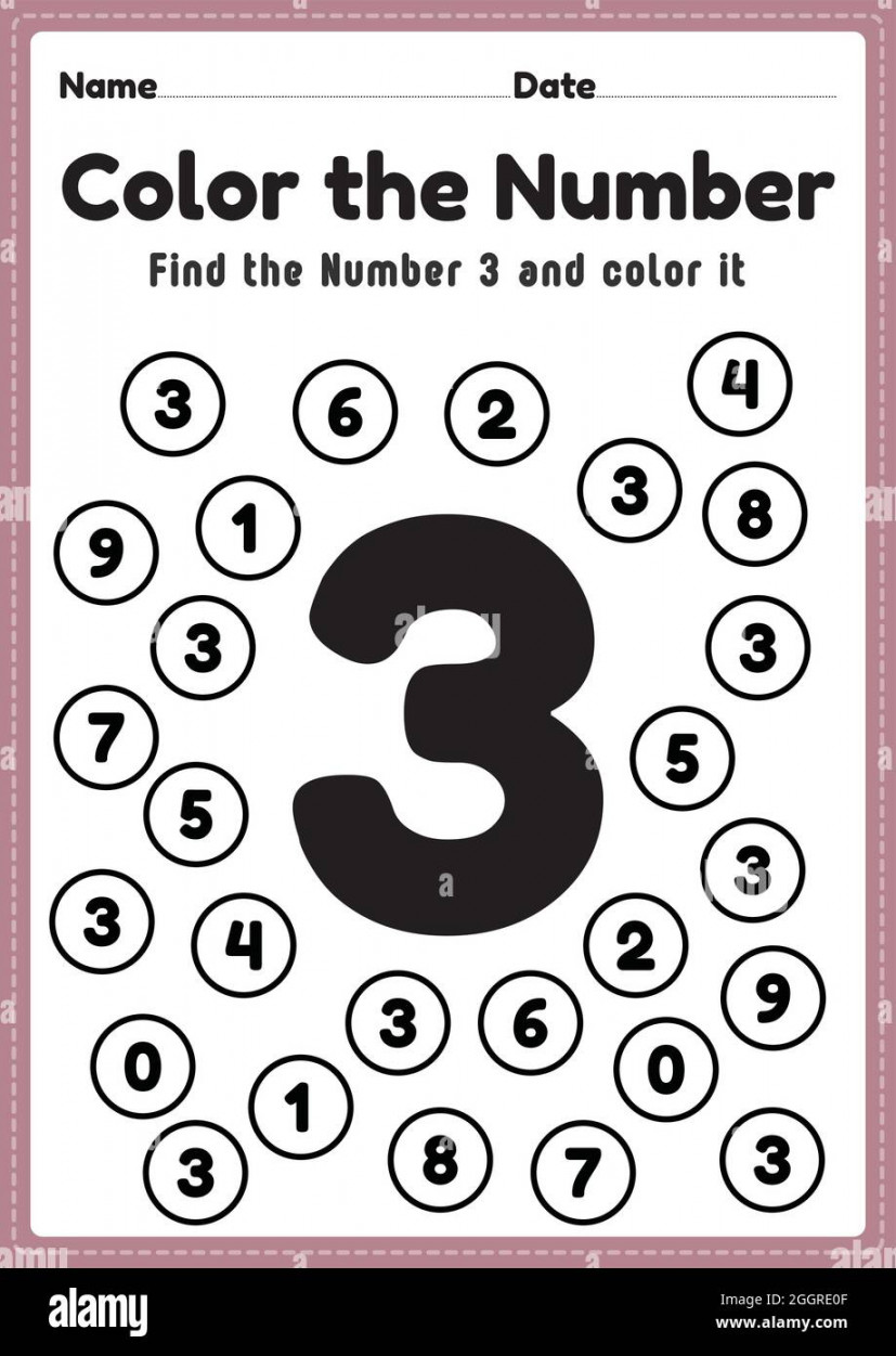 Number worksheet, number  worksheet math coloring activities for