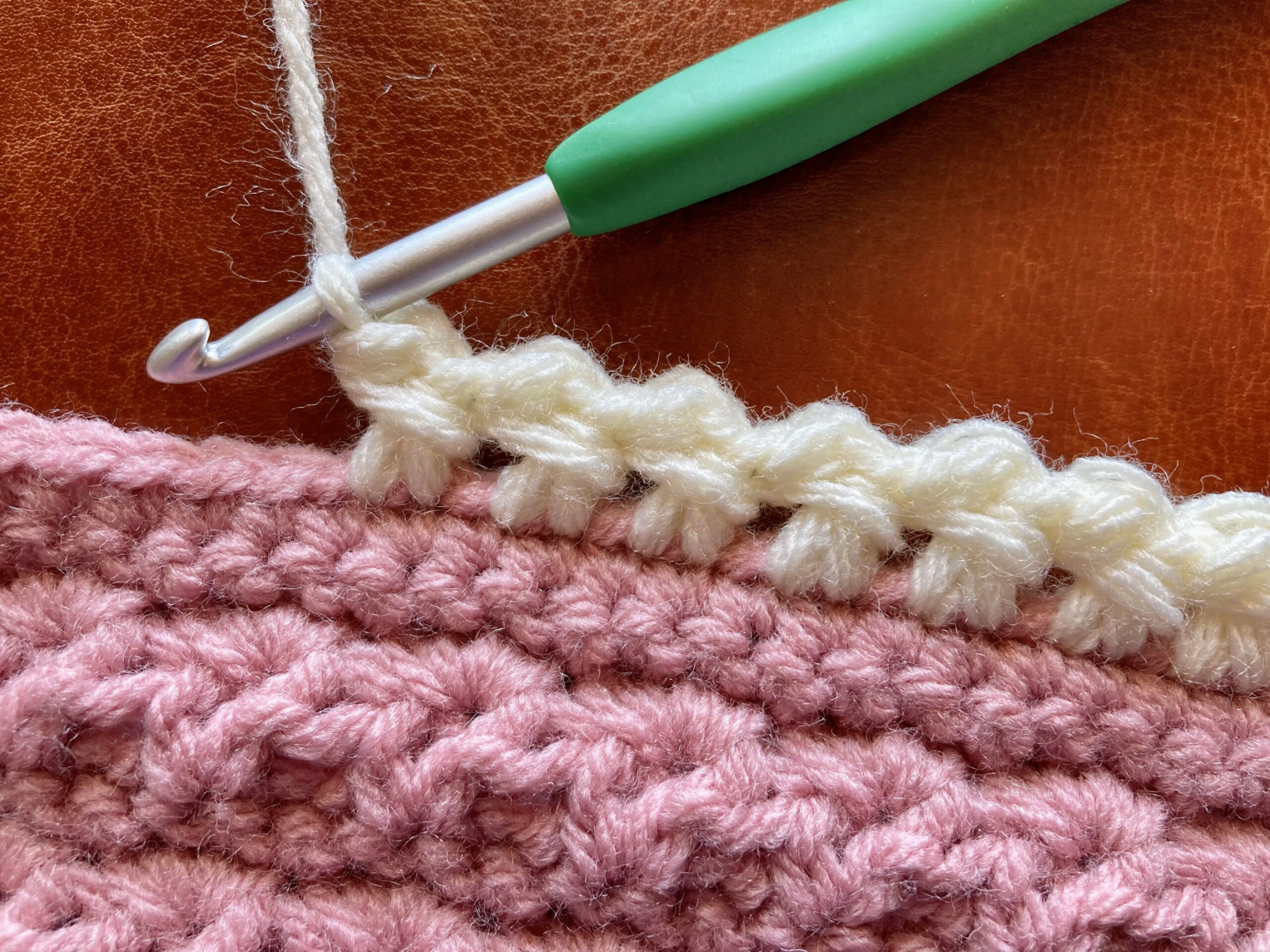 Quick & Easy One Row Crochet Border - Sweet Potato