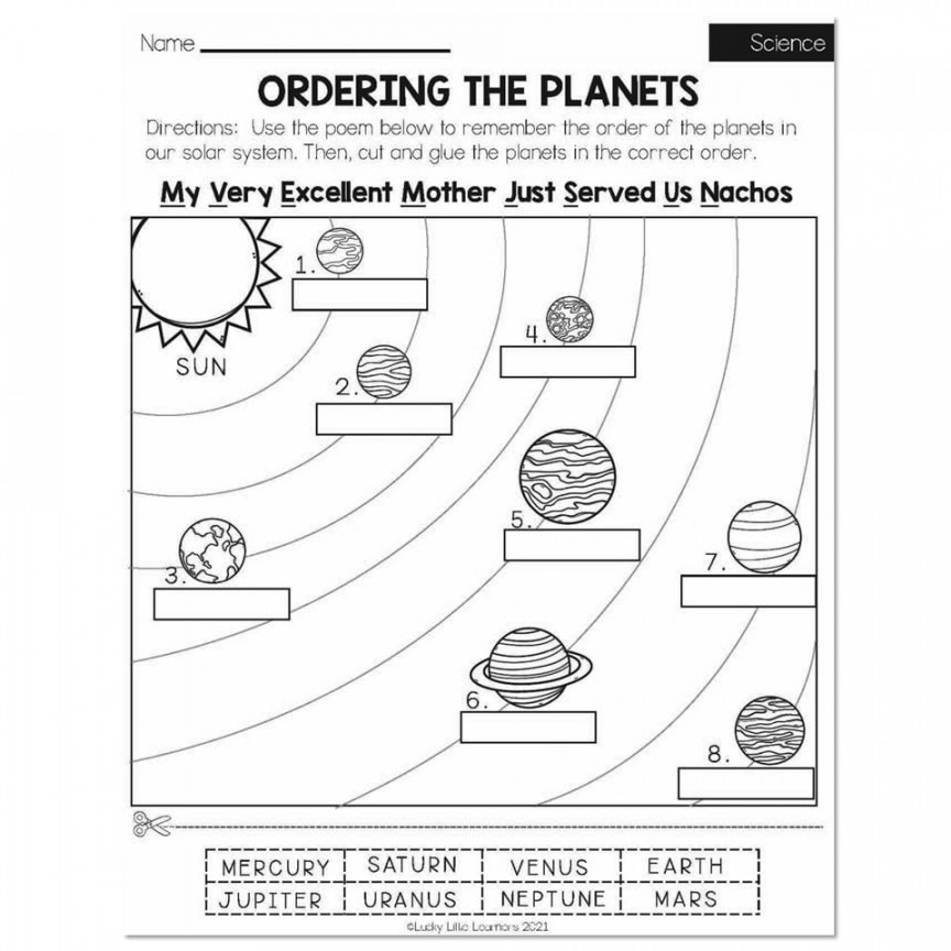 Spring - Early Finishers nd Grade - Science - Ordering the