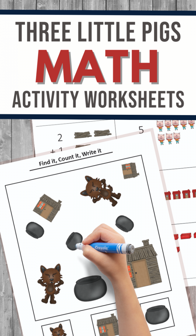 Three Little Pigs: Math Learning Activities -  Boys and a Dog