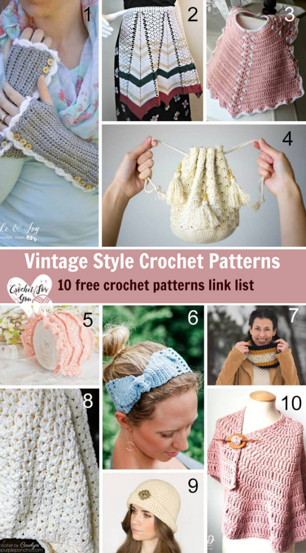 Vintage Style Crochet Patterns - Crochet For You