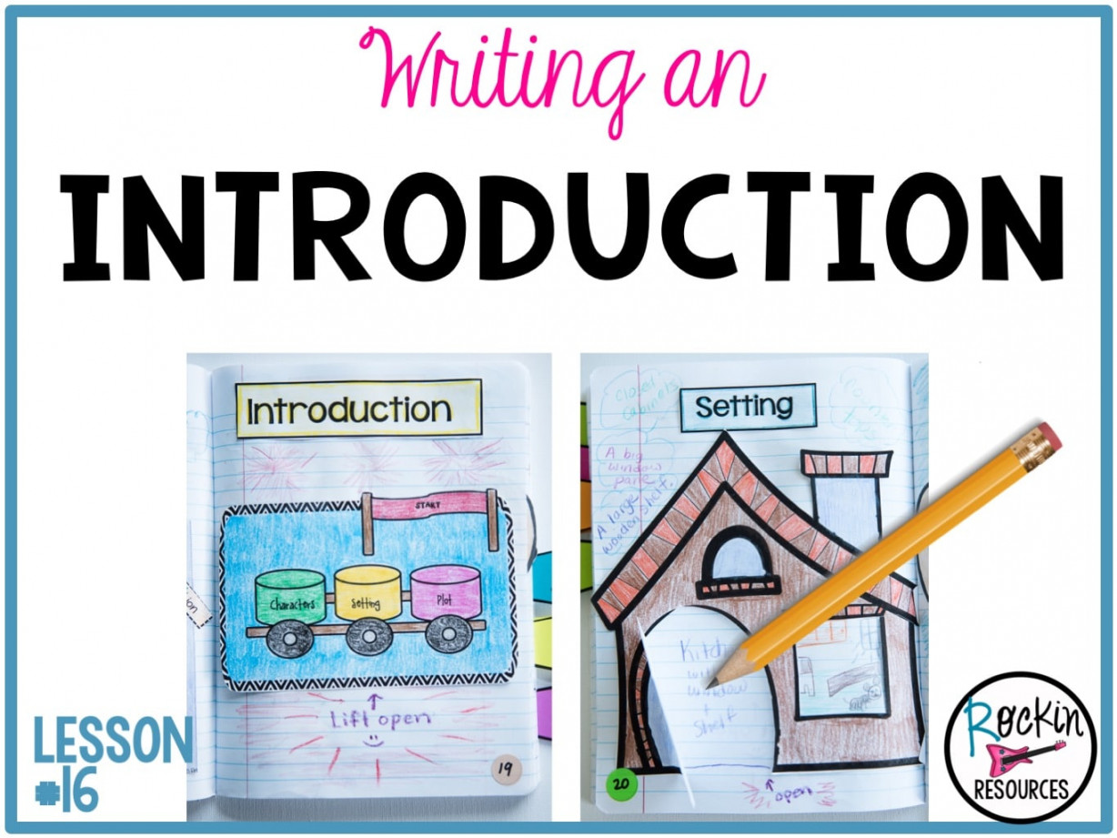 Writing Mini Lesson #- Writing an Introduction for a Narrative