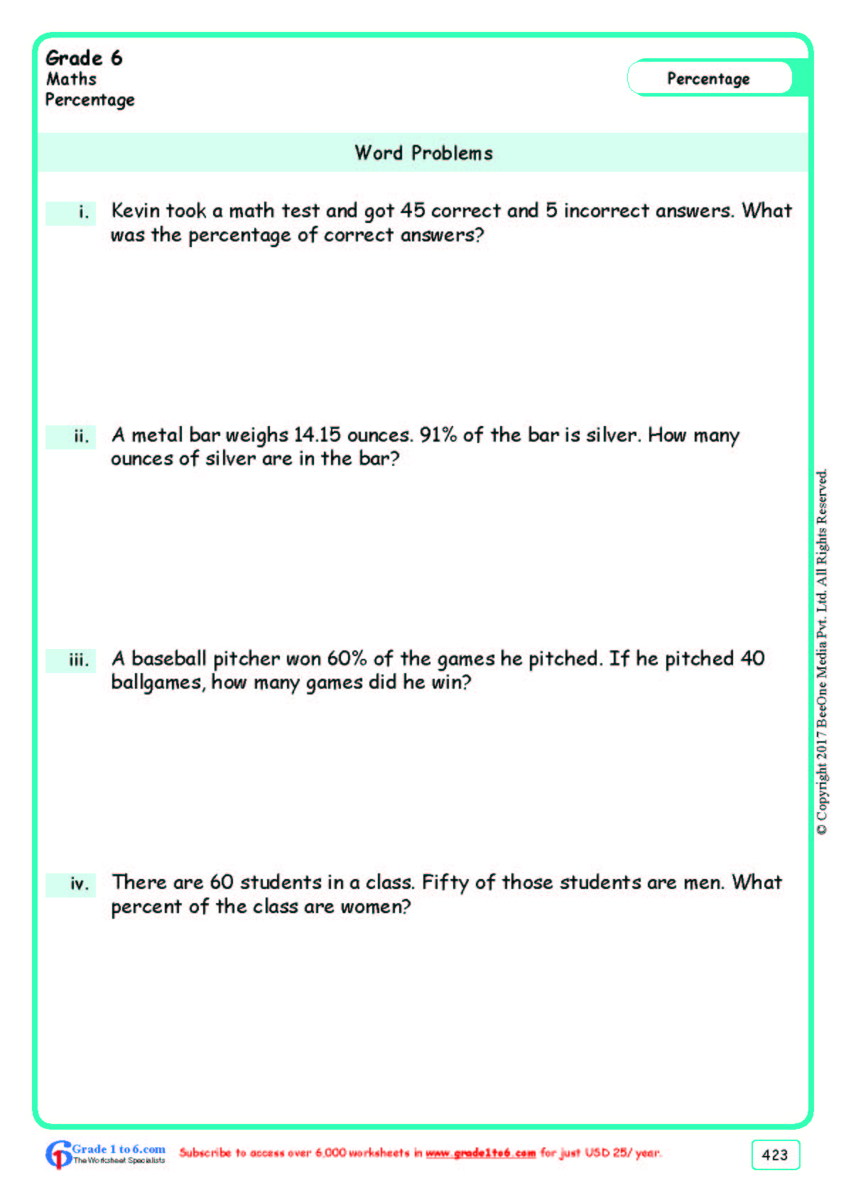 50+ Fresh Percent Word Problems Worksheet Answers 29