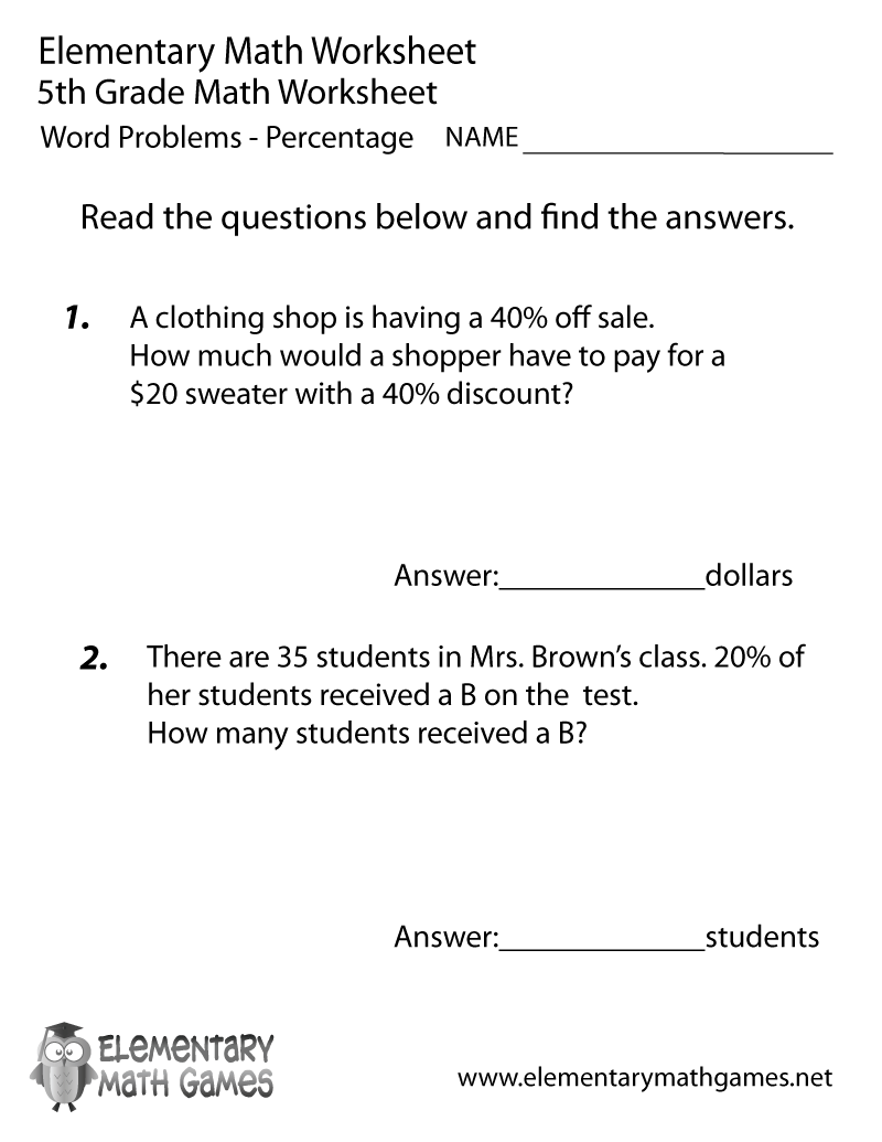 50+ Fresh Percent Word Problems Worksheet Answers 32