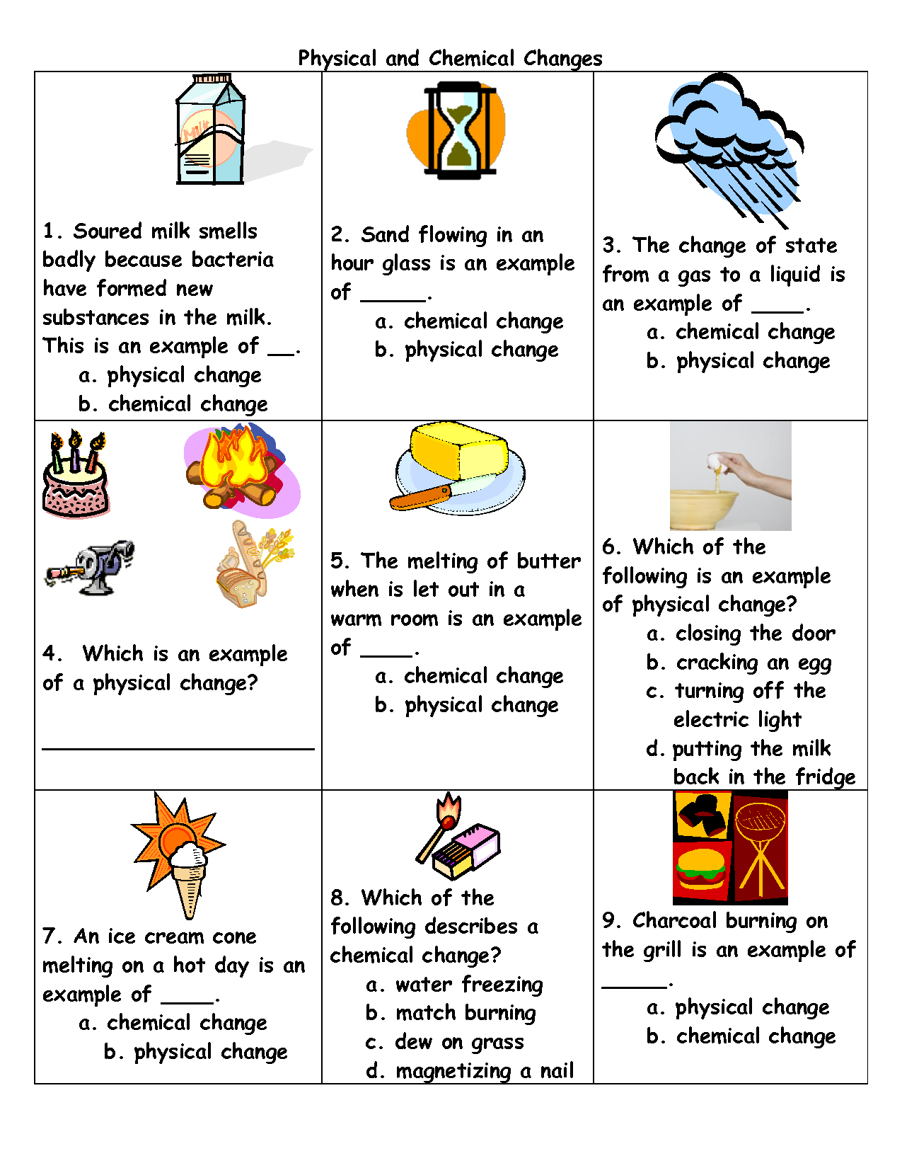 50+ Physical And Chemical Changes Worksheet With Answers 38