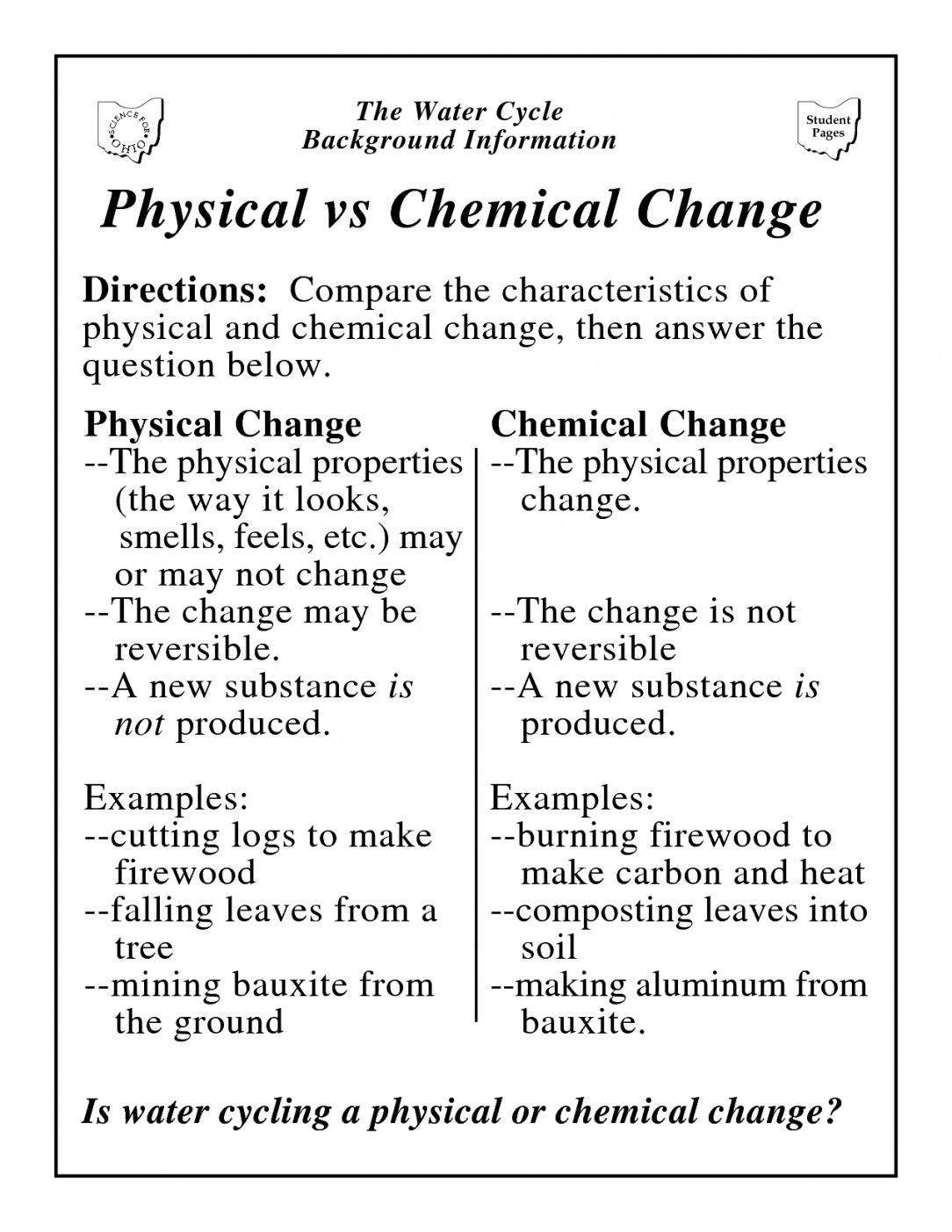 50+ Physical And Chemical Changes Worksheet With Answers 41