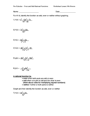 60+ Best Even And Odd Functions Worksheet 2