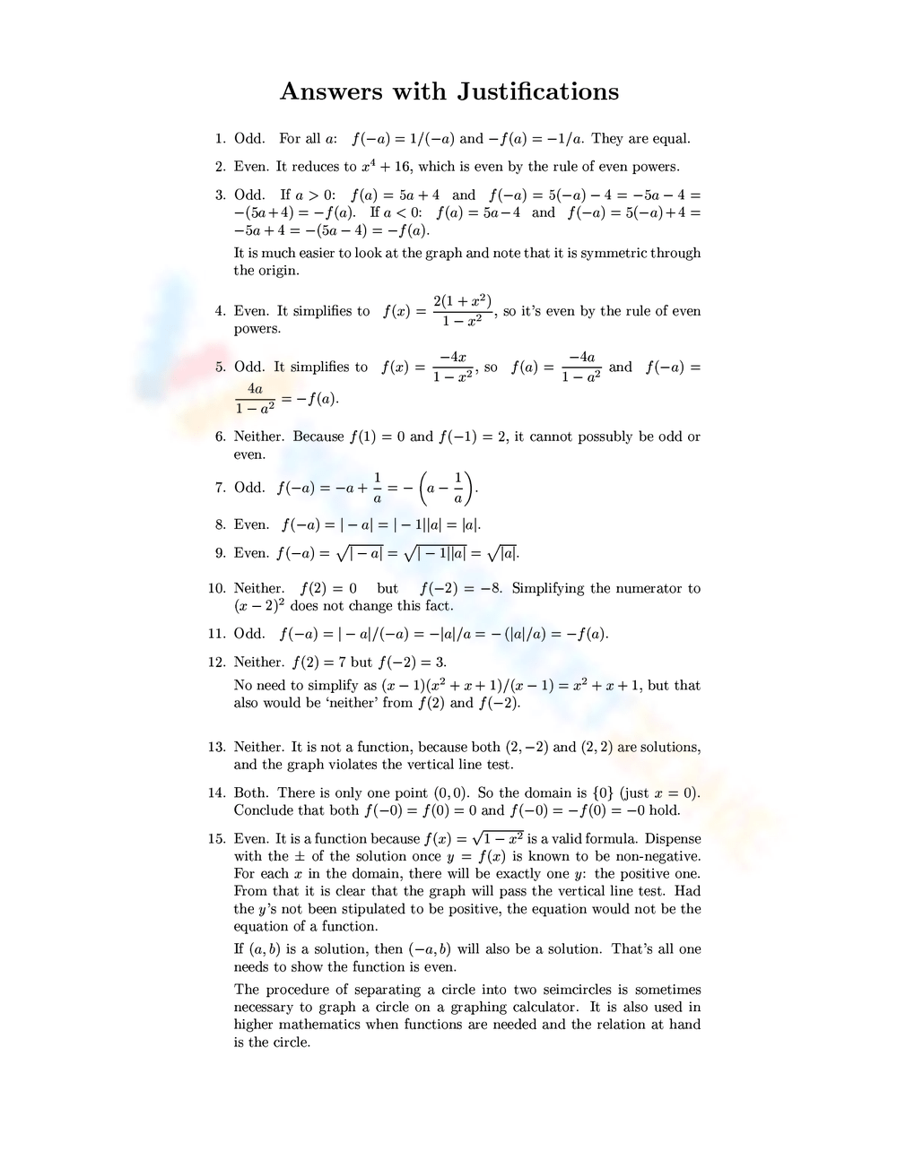 60+ Best Even And Odd Functions Worksheet 4