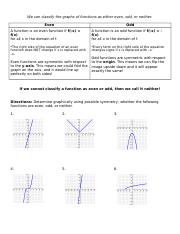 60+ Best Even And Odd Functions Worksheet 60