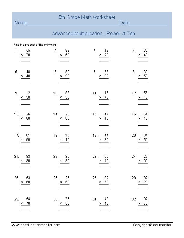 67 Worksheets For Fifth Graders 16