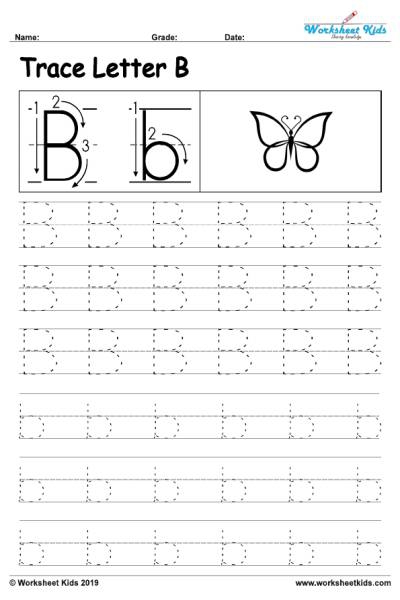 77 Trace Letter B Worksheet 3