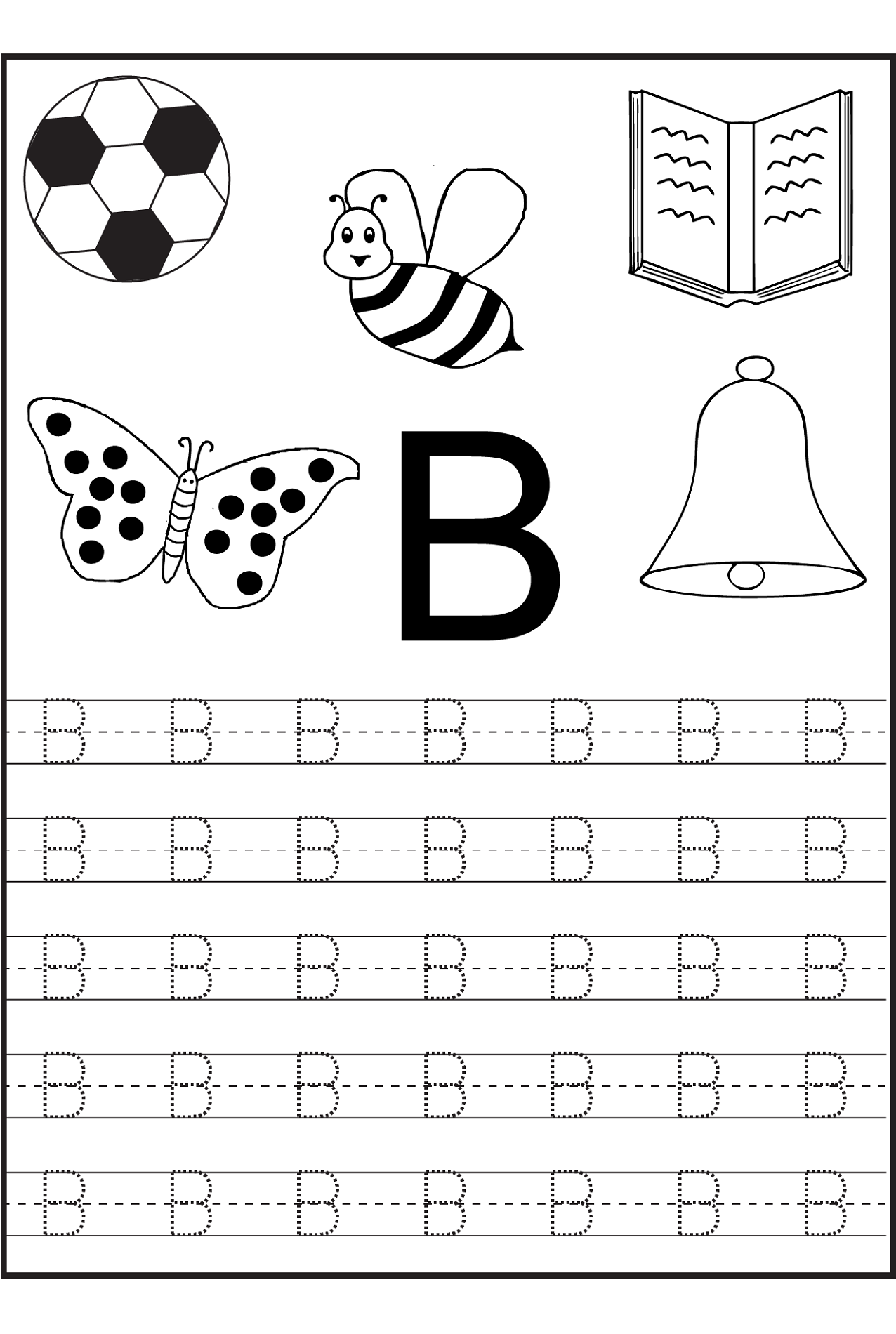 77 Trace Letter B Worksheet 66