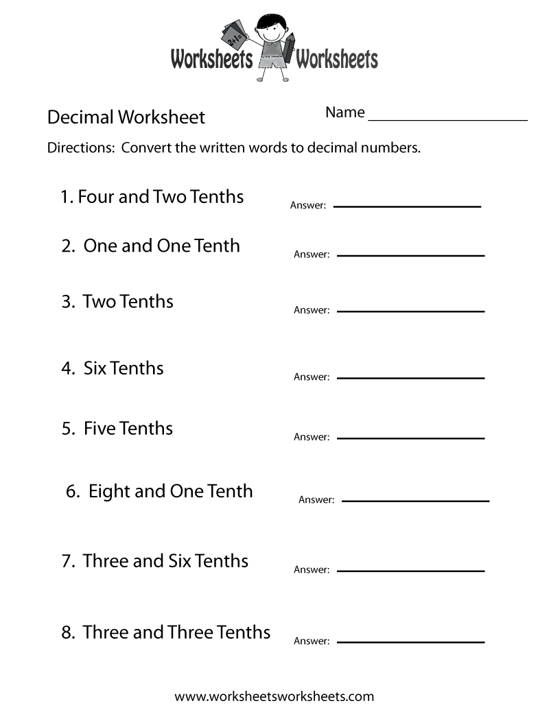 Adding Decimals Worksheet Pdf 23