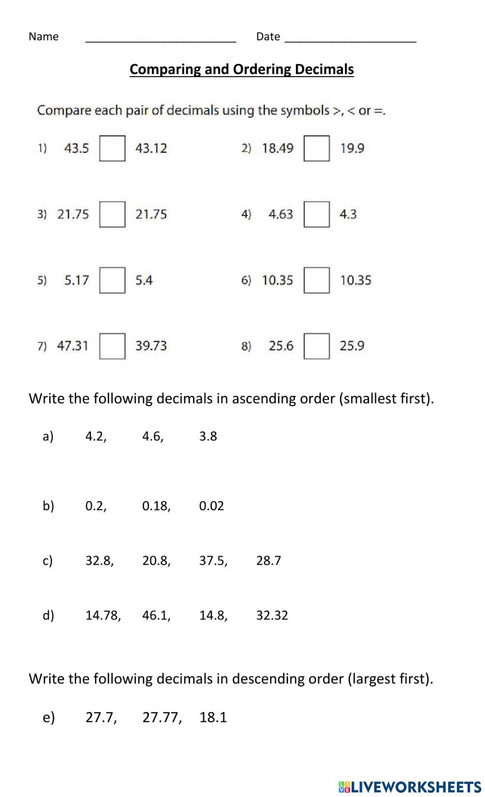 Adding Decimals Worksheet Pdf 83