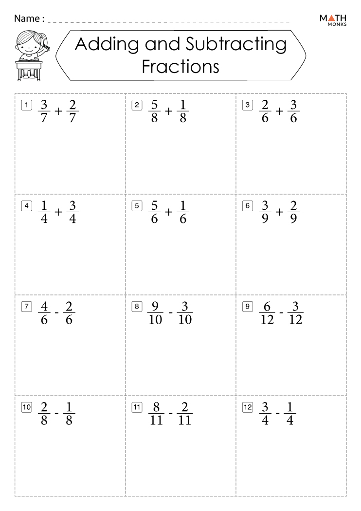 Addition Of Fractions Worksheets 73