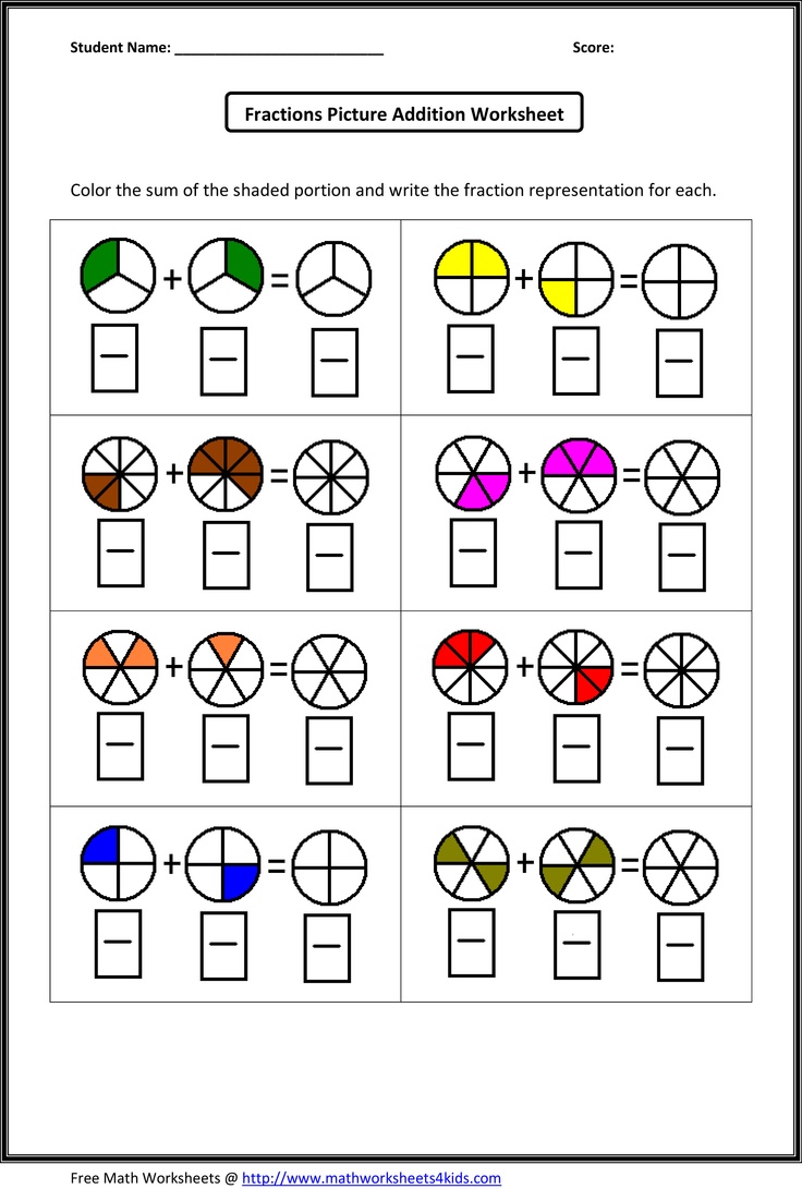 Addition Of Fractions Worksheets 84