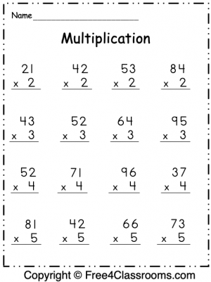 Multiplication Worksheets Grade 2 37