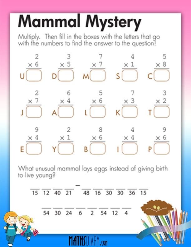 Multiplication Worksheets Grade 2 40