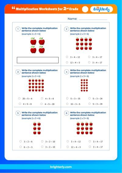 Multiplication Worksheets Grade 2 46