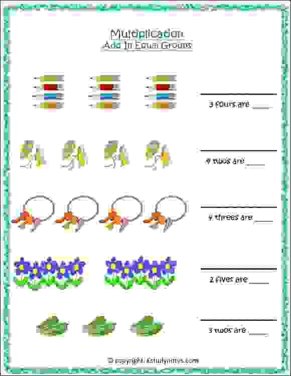 Multiplication Worksheets Grade 2 50