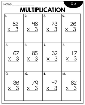 Multiplication Worksheets Grade 2 60