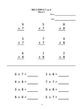 Multiplication Worksheets Grade 2 64