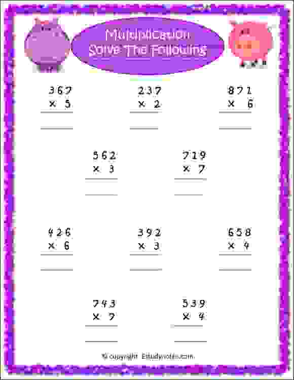 Multiplication Worksheets Grade 2 77