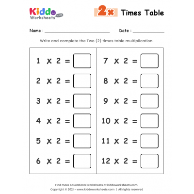 Multiplication Worksheets Grade 2 78