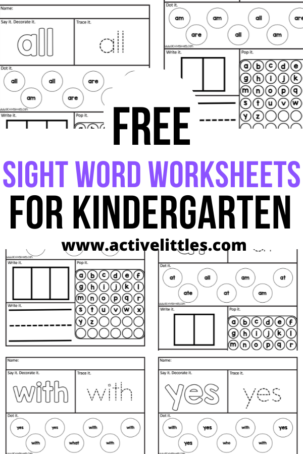 Preschool Sight Words Worksheets 43